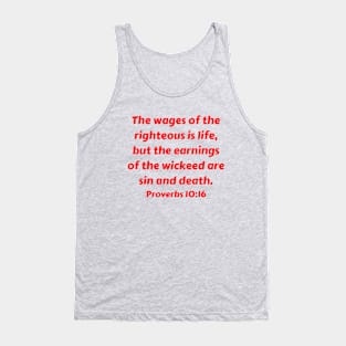 Bible Verse Proverbs 10:16 Tank Top